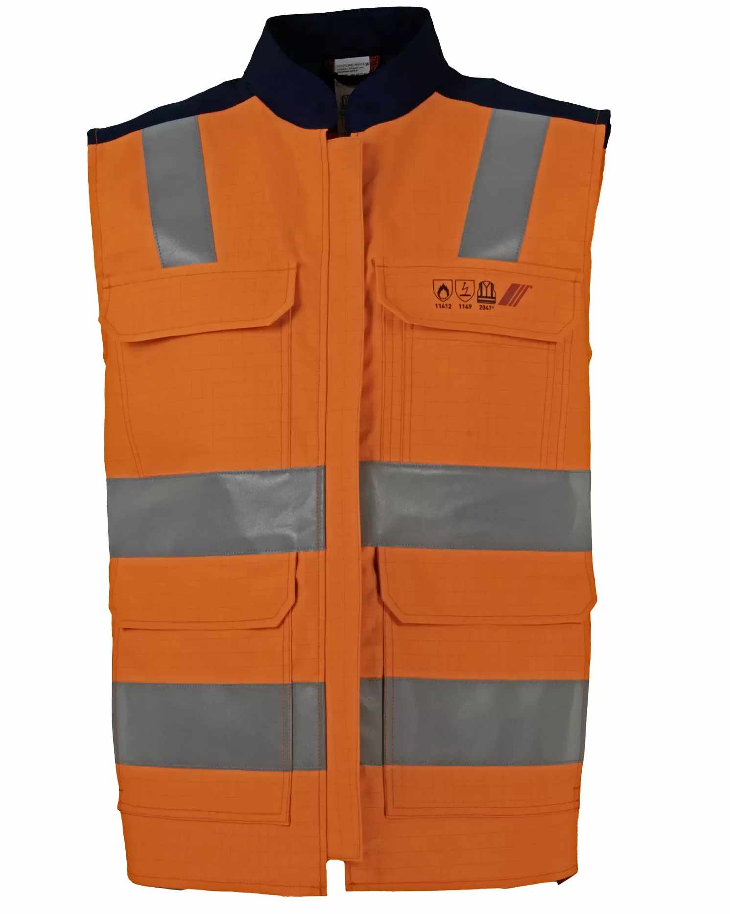 Asatex Multinorm Warnschutzweste HW-WESTE82 leuchtorange-marine