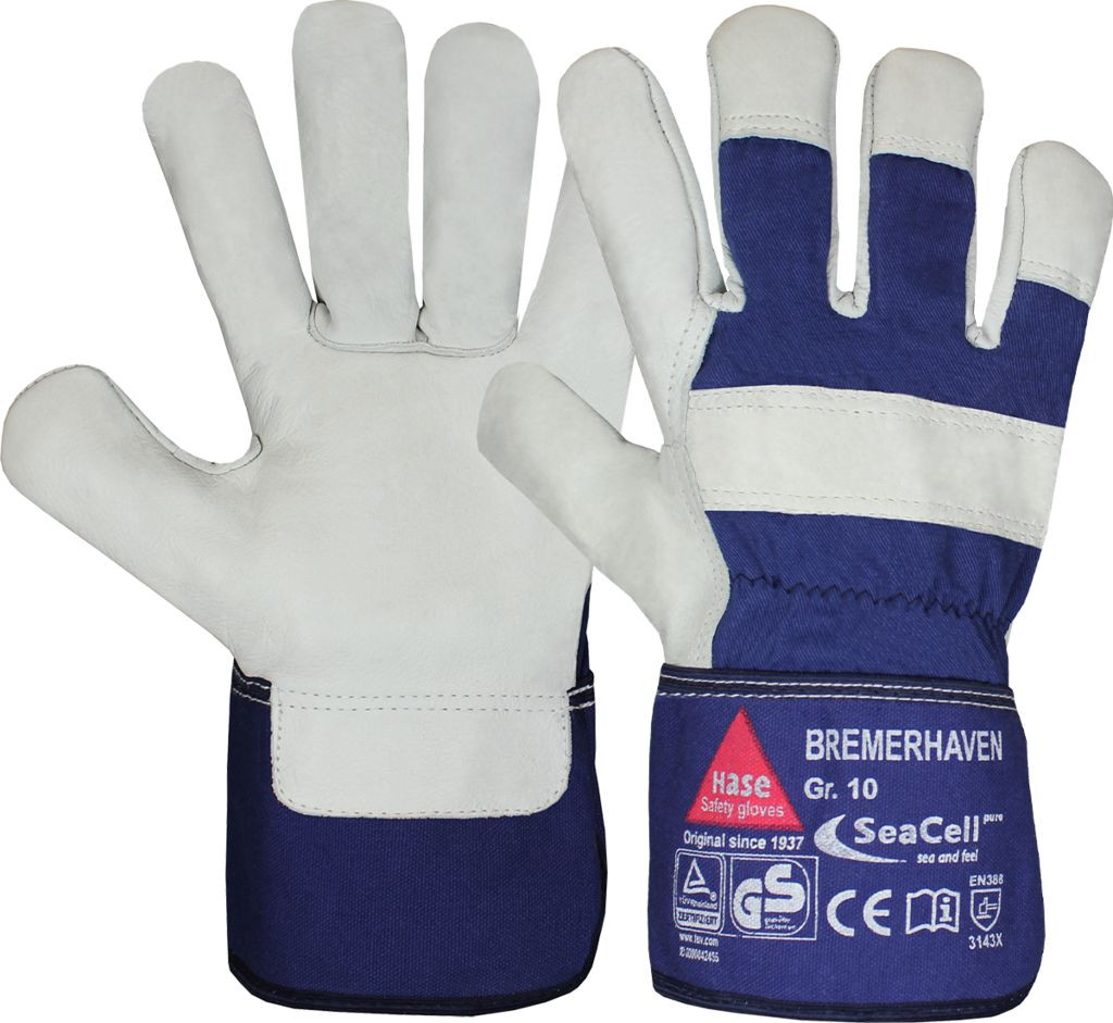 Hase 292000 Bremerhaven SeaCell® Rindnarbenleder-Schutzhandschuhe