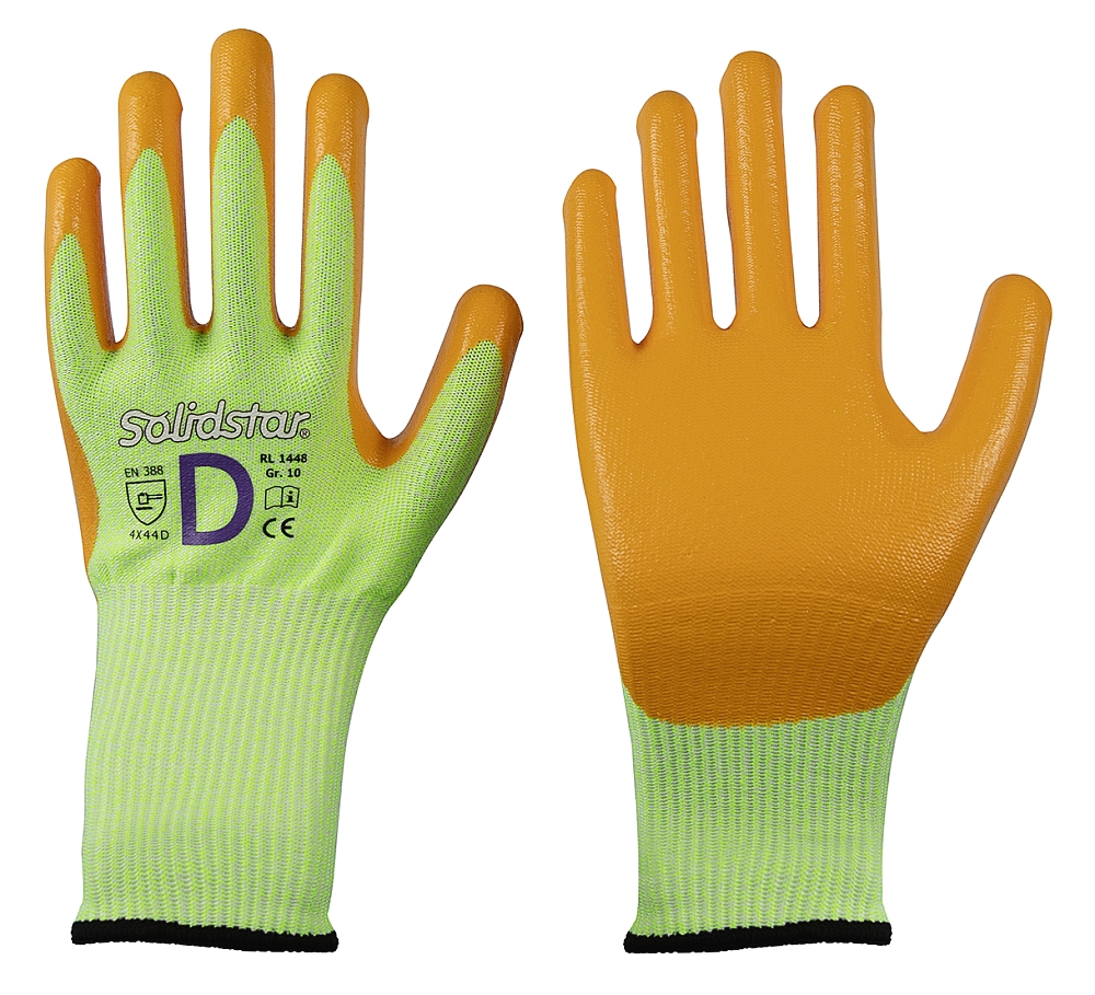 001448 Solidstar 1448 Nitril-Schnittschutzhandschuhe Level D