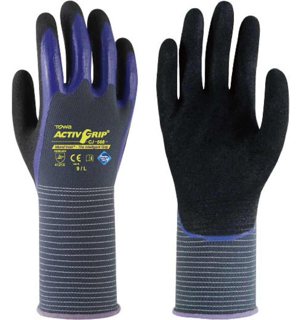 AG-CJ-568_568 Towa ActivGrip CJ-568 protective gloves with double nitrile coating