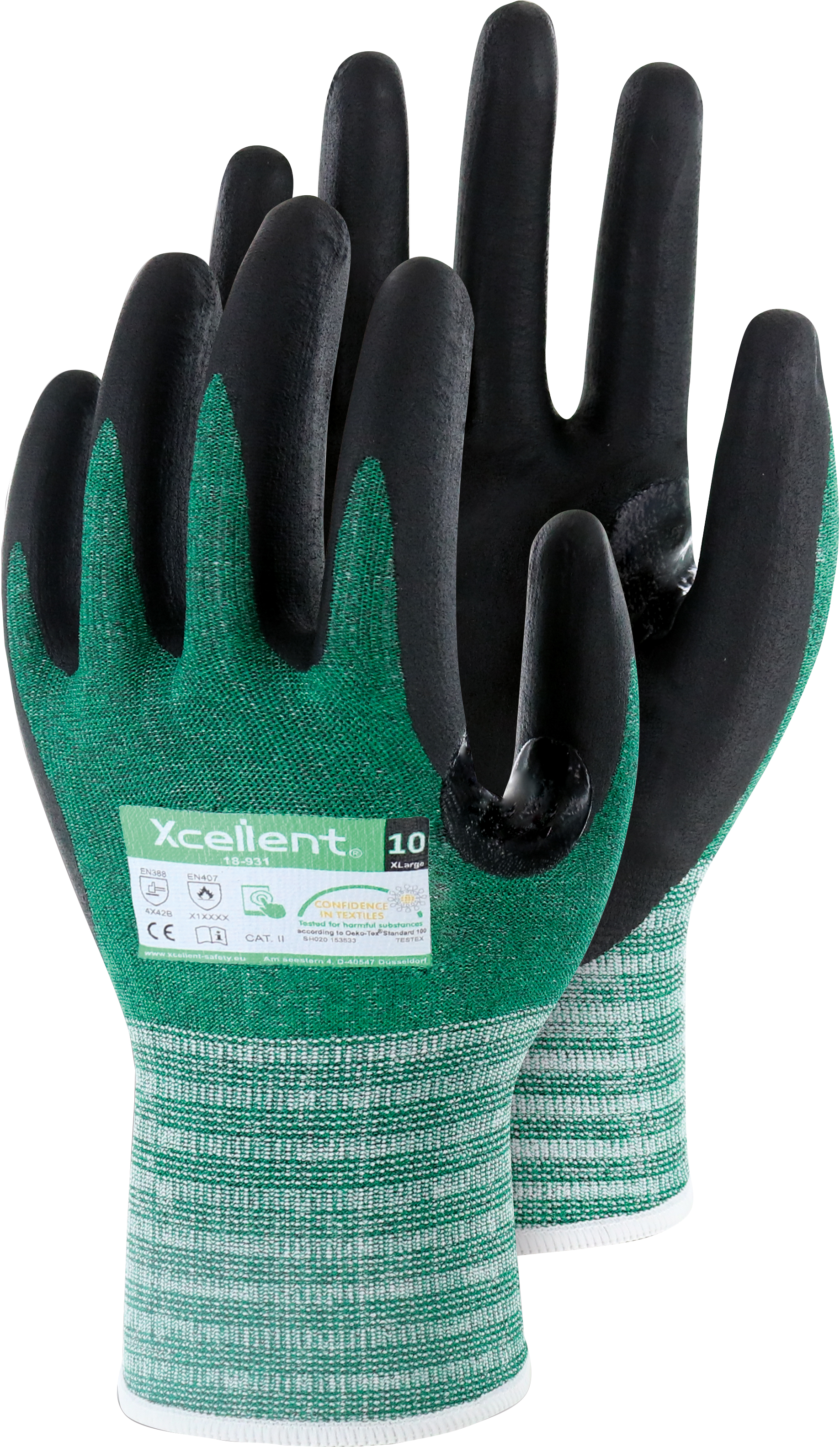 Triuso Xcellent XC18931 Nitrile Foam Cut Protection Gloves Level B