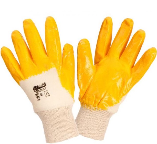 h407-1 4Safe H407 Excellite Nitrilhandschuhe gelb teilbeschichtet