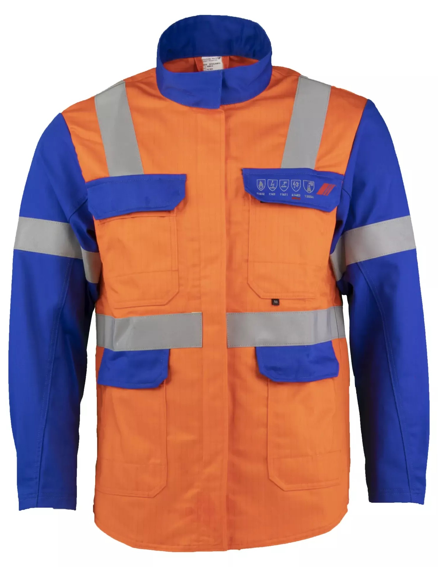 Asatex DA2JA08P Multinorm-Langjacke 2-lagig orange-blau