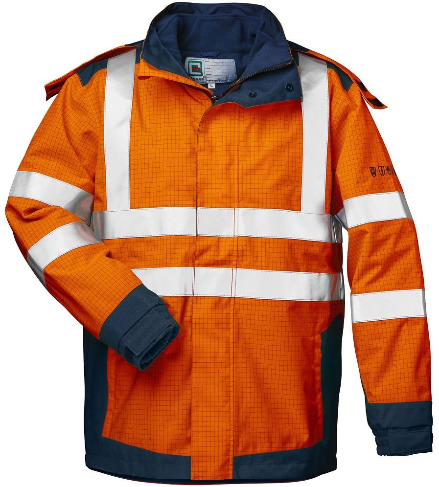 elysee ARNOLD 23416 Multinorm 3-in-1-Warnschutz-Parka leuchtorange-marine