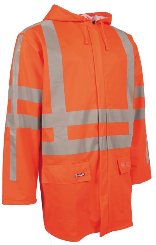 Lyngsøe LR75-RWS Warnschutz-Regenjacke PU