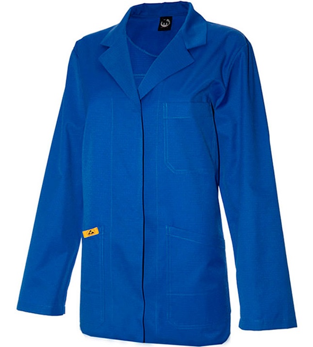 mi-1310-155-3 ESD Damenjacke langarm kornblau 155g/m²