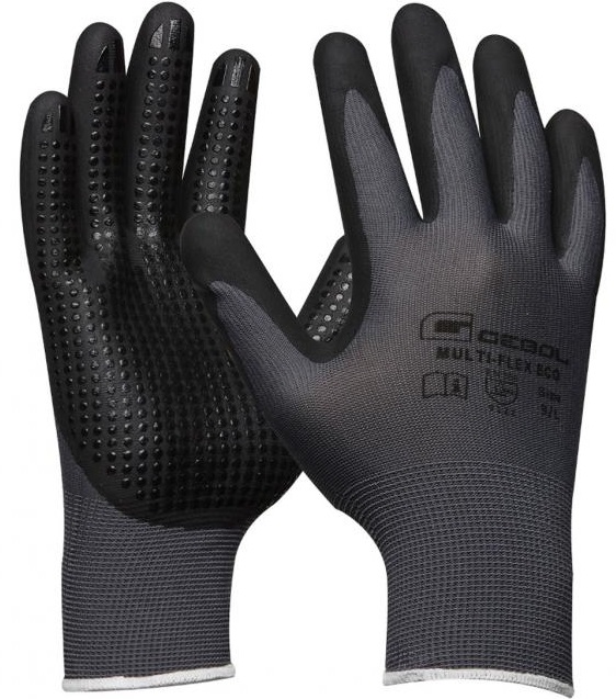 709676-709679n-1 Gebol Multi Flex Eco protective gloves with nitrile foam coating and studs