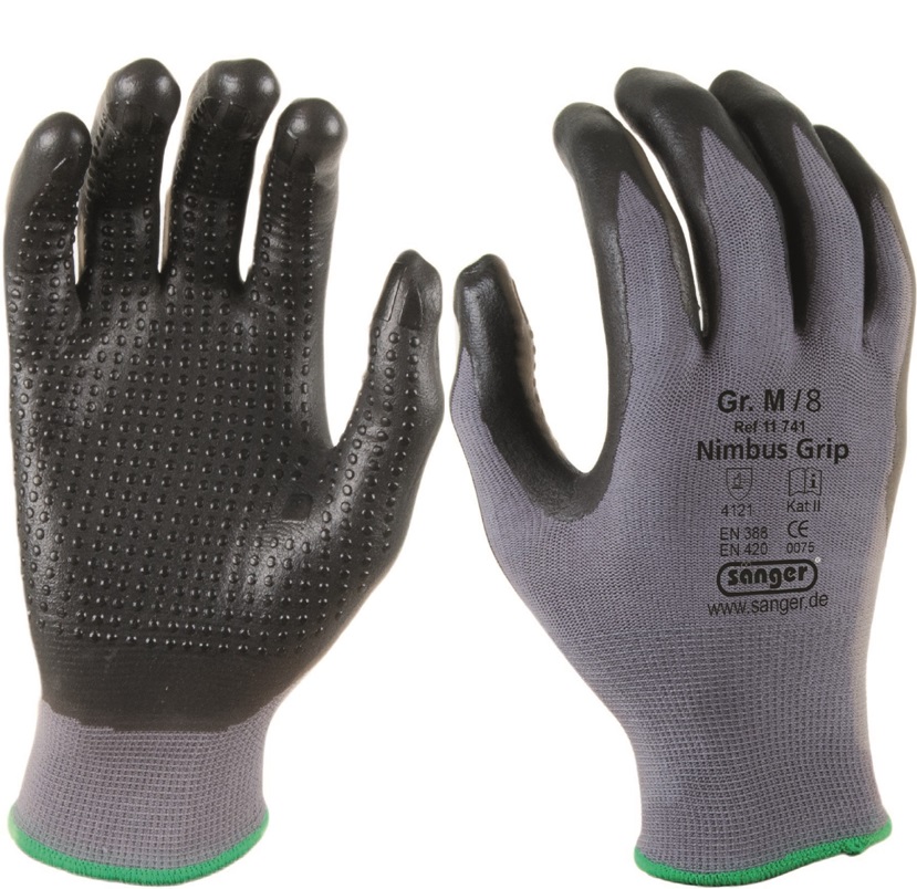 nimbusgrip-1 Nylon protective gloves Nimbus Grip with nitrile foam coating and studs