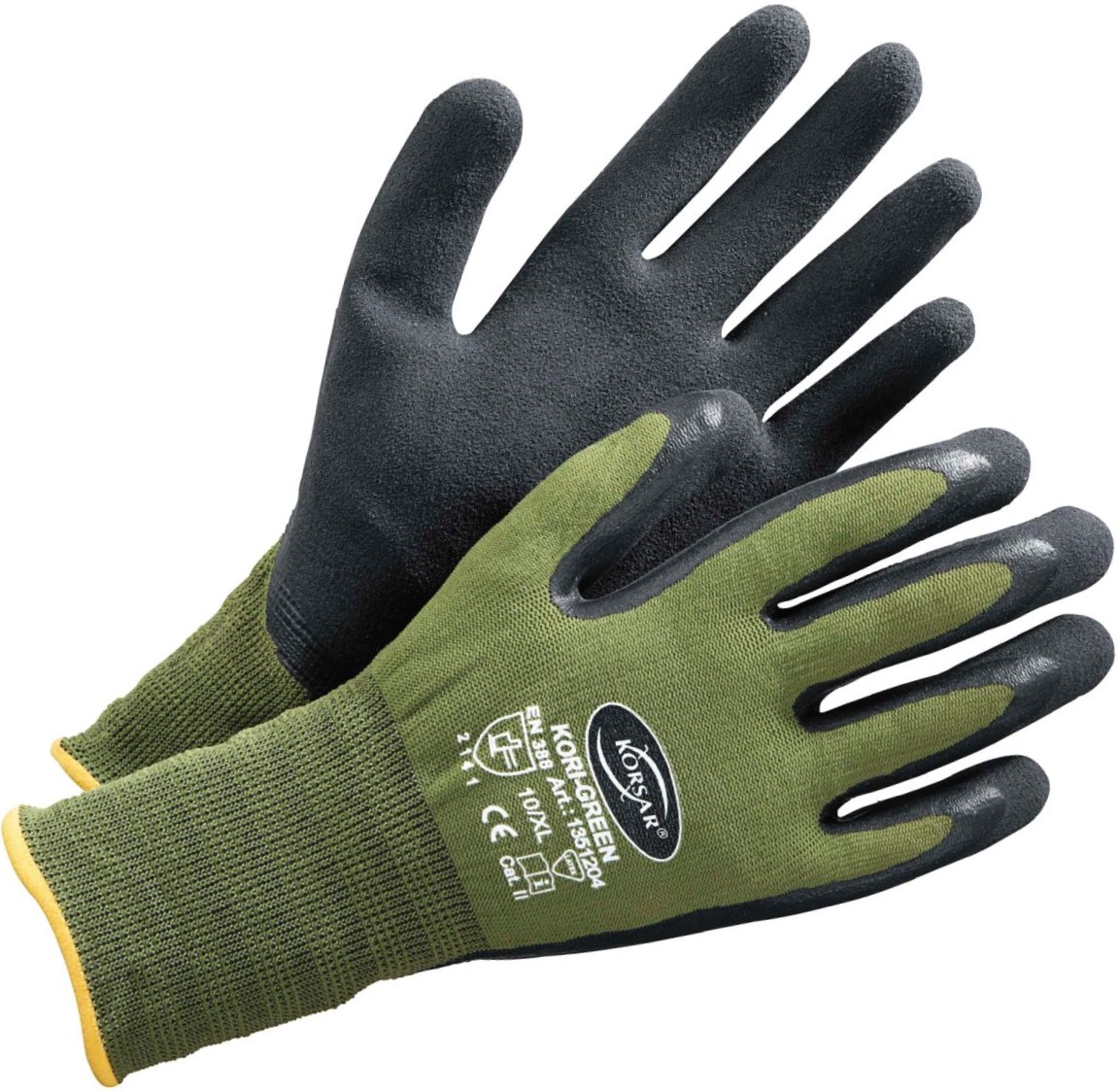 Korsar Kori-Green latex foam protective gloves