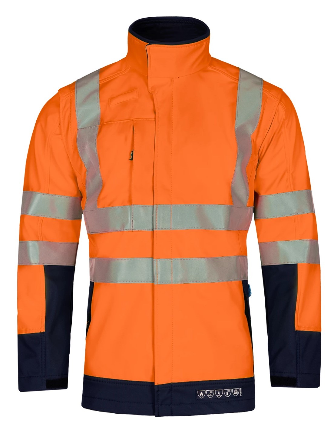 *SALE* Sioen Heatherton 9643A2TV4 Multinorm Warnschutz-Softshelljacke mit abnehmbaren Ärmeln (C)