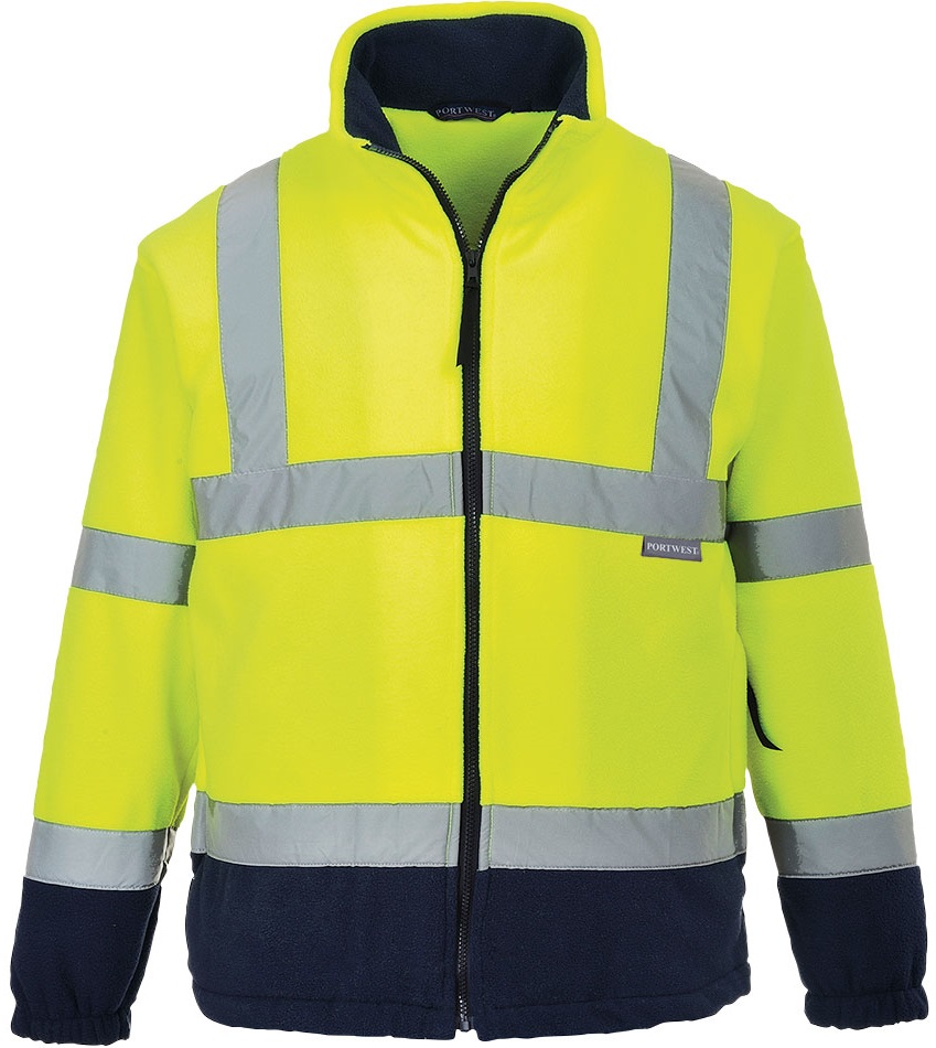 Portwest F301 zweifarbige Warnschutz-Fleecejacke