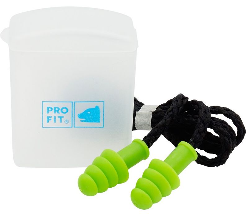 23196 Pro-Fit Prosoft 34 Mehrweg-Gehörschutzstöpsel mit Kordel grün