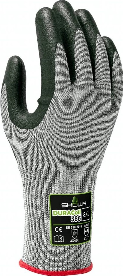 SHOWA 386 Duracoil Nitril-Schnittschutzhandschuhe Level C