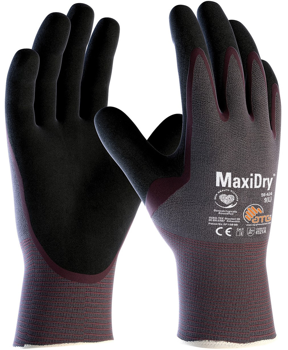 atg-maxidry-56-424 ATG 56-424 MaxiDry Strickhandschuhe teilbeschichtet Schutz vor Ölen