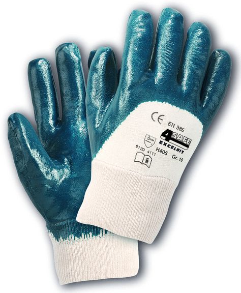 h405 4Safe H405 Excelnit Nitrilhandschuhe blau teilbeschichtet