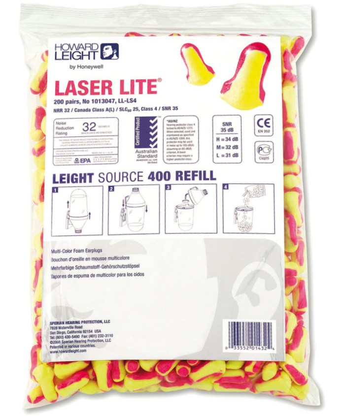 color_front-laser-lite-refill-n-a Howard Leight Laser Lite Gehörschutzstöpsel Nachfüllpackung für HL400