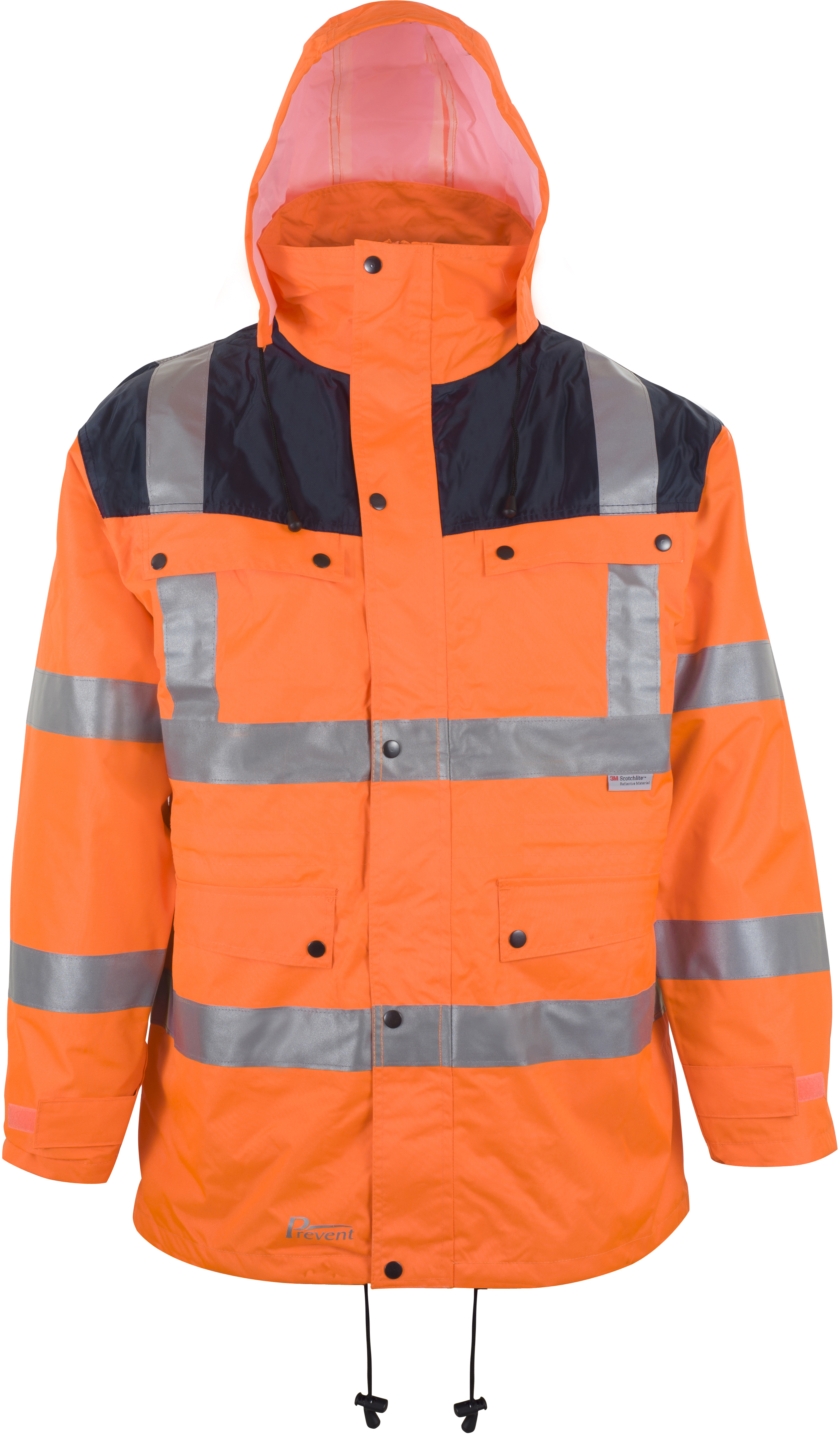 3350_1 Prevent 3150 Warning protection parka bright yellow-anthracite