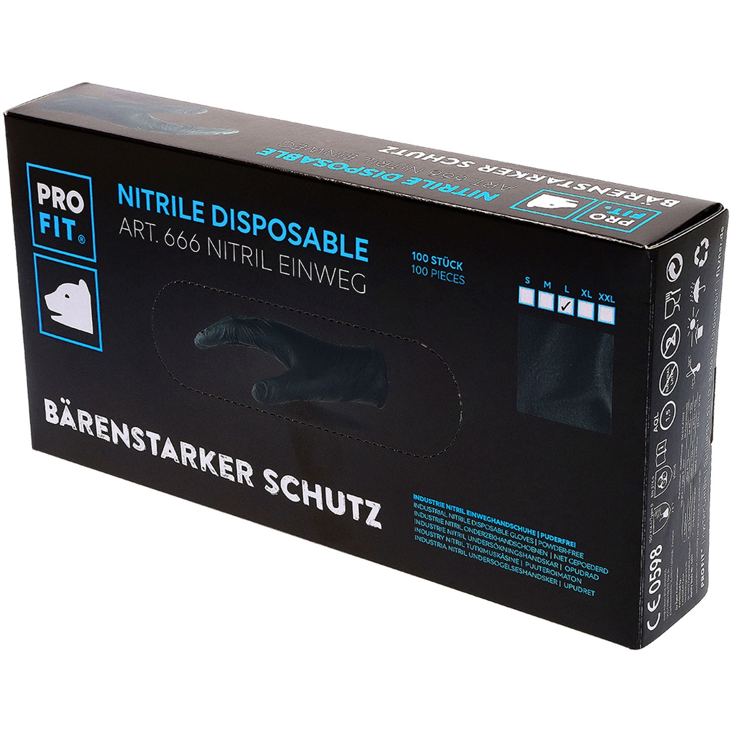 Pro-Fit 666 Nitril-Einweghandschuhe ungepudert