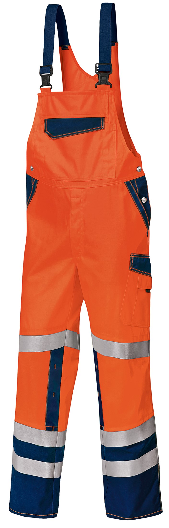 bp2011-2 BP 2011-845 Warnschutz-Latzhose mit Kniepolstertaschen HI-VIS Comfort