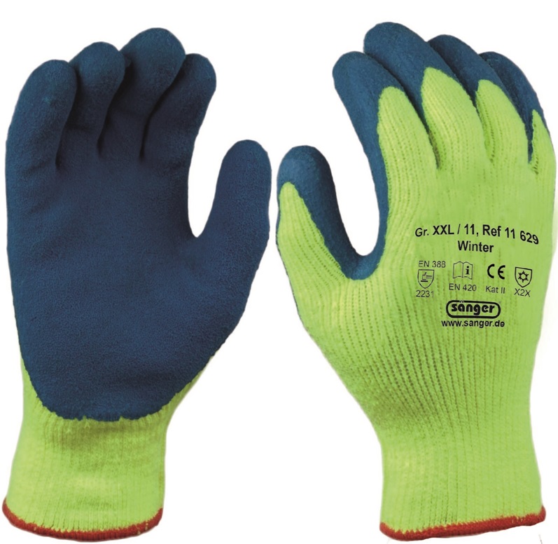 winter-1 Acrylic cold protection gloves Winter with liquid-proof latex coating in the online shop