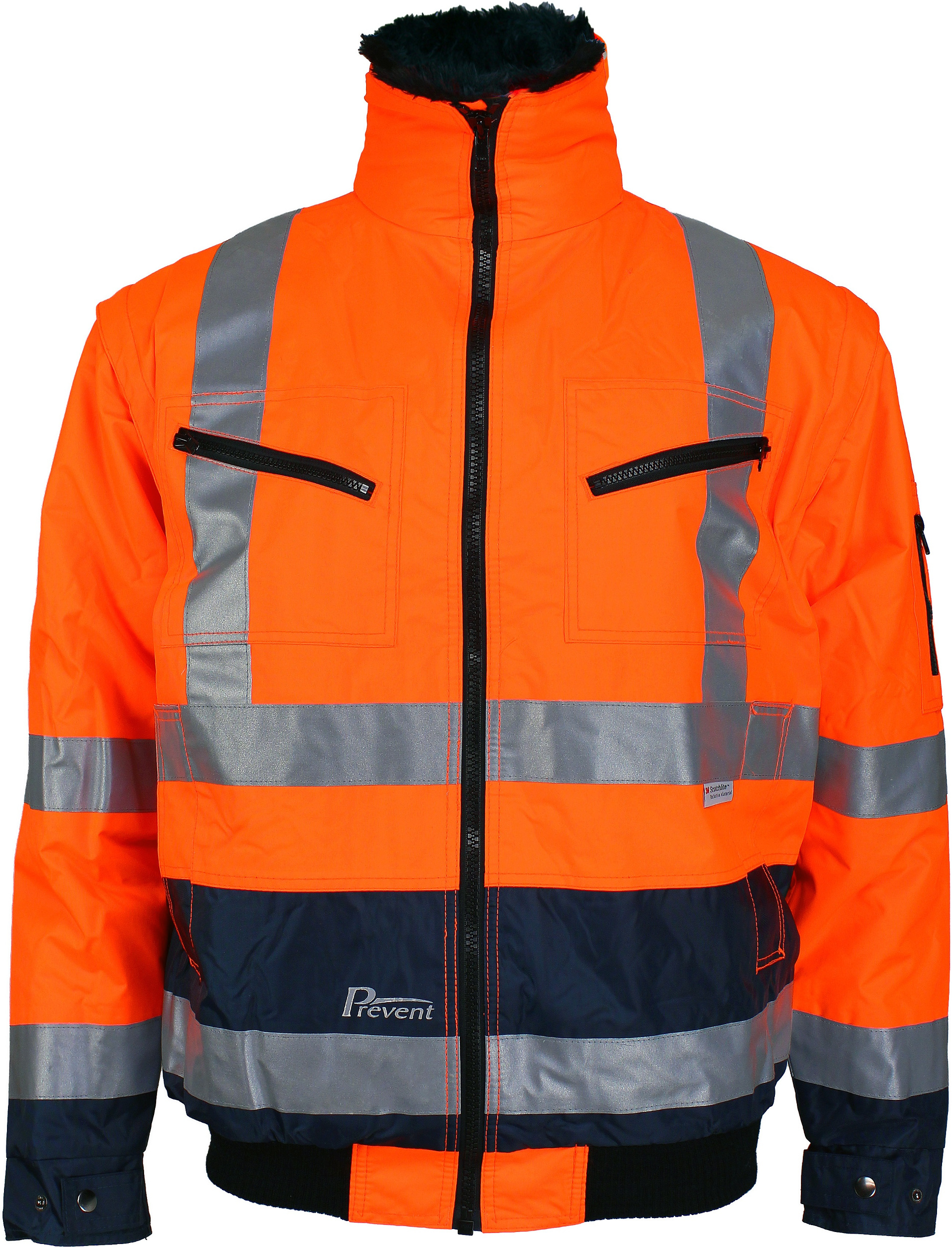 174zo-3 Prevent 174ZO-3 Warning protection pilot jacket light orange navy