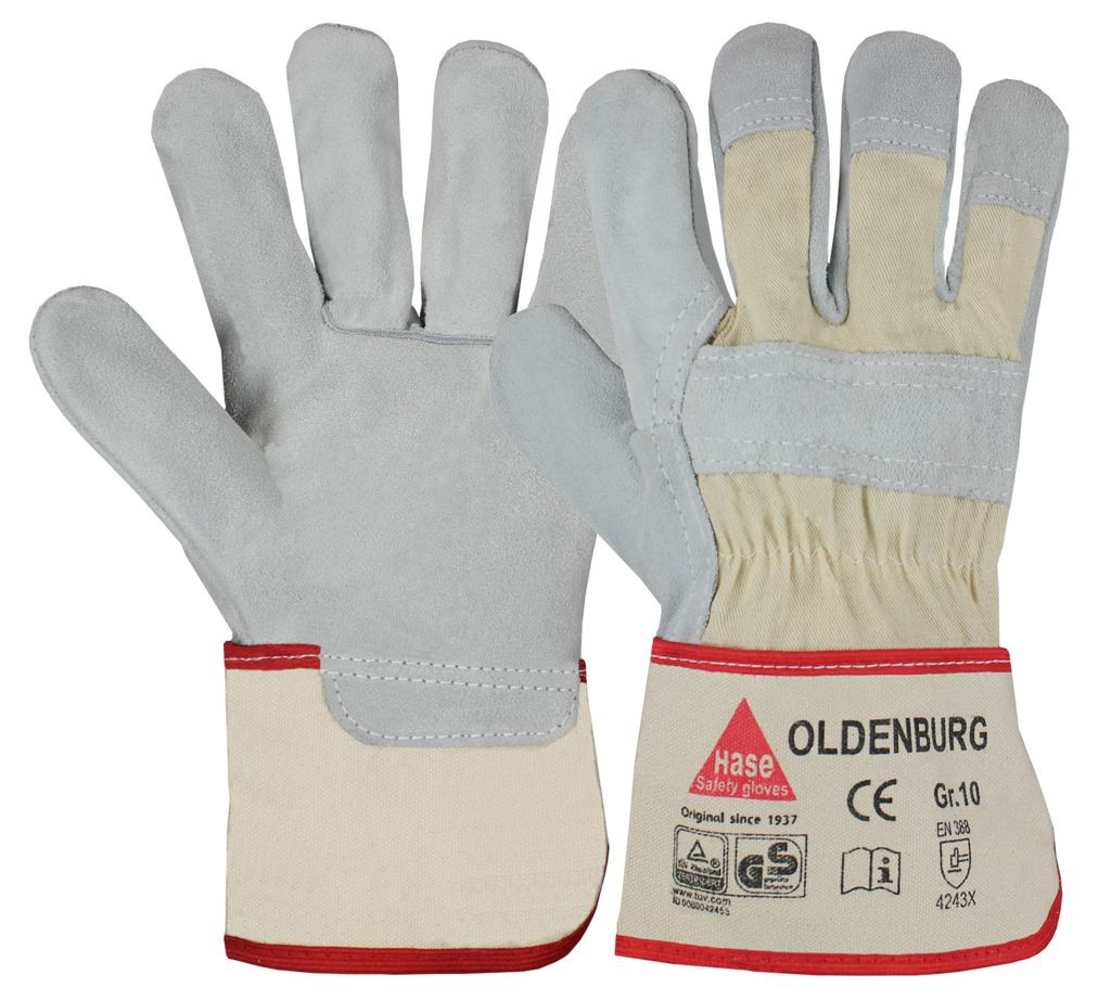 asset0000000098201912102210 Hase 212100 OLDENBURG Protective gloves made of cowhide split leather