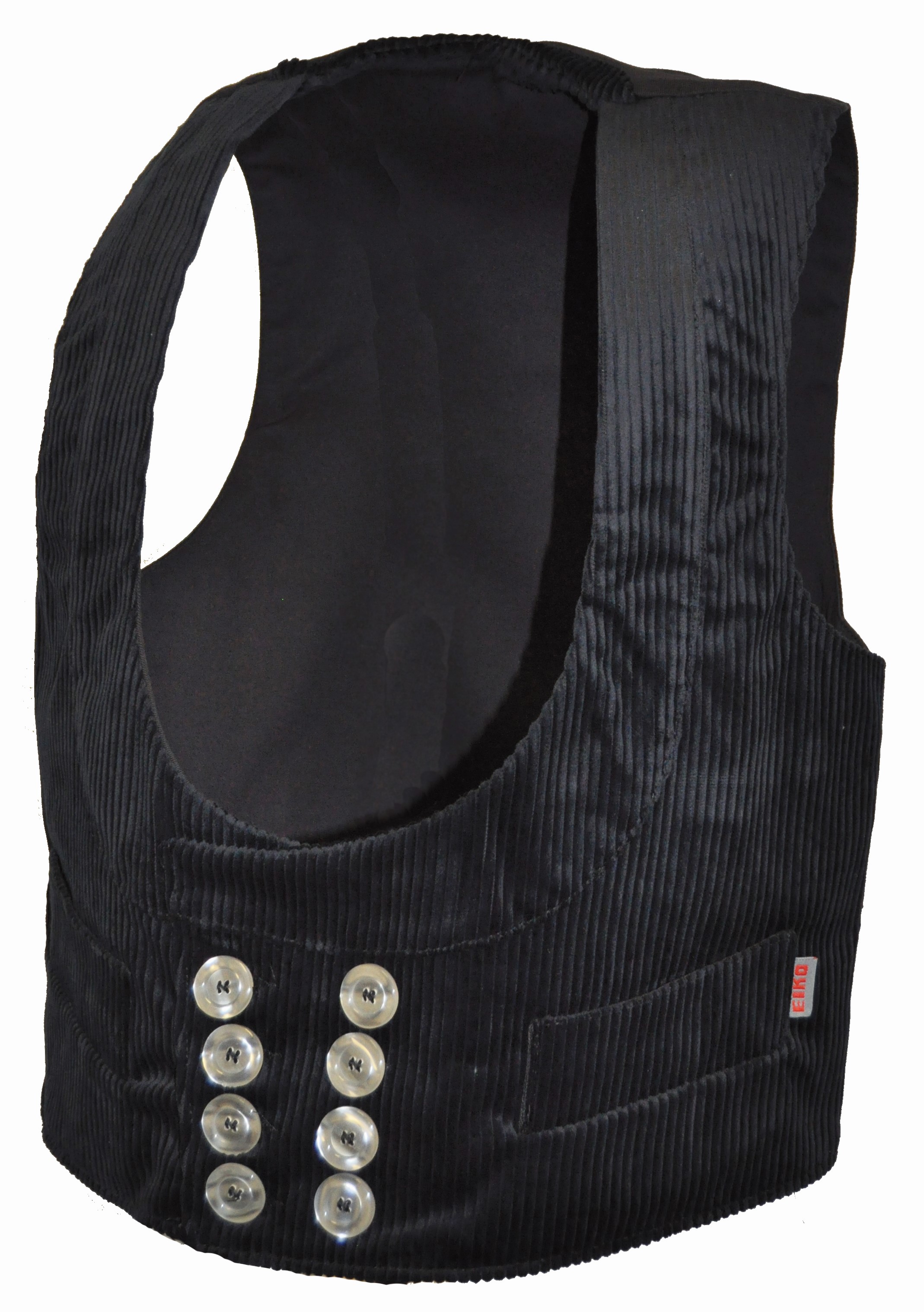 Eiko Inn Trenkercord Schalkragen-Zunftweste schwarz