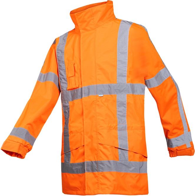 350A_FC1_A2_EX1_SIL Sioen Boorne 350AA2EX1 Warning Protection Rain Jacket (RWS)
