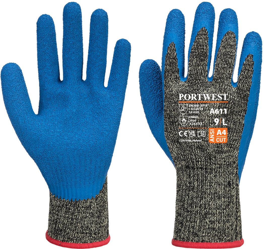 Portwest A611- Latex Cut Protection Gloves Level D