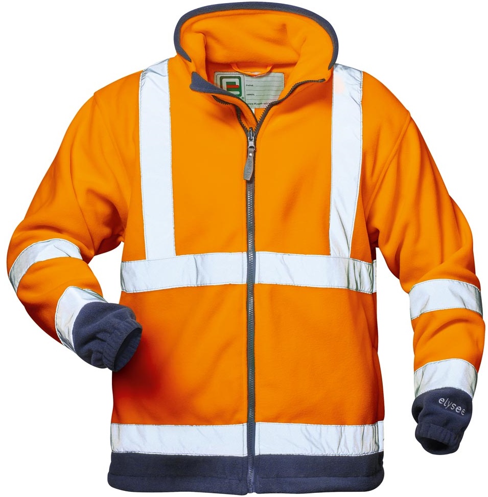 22708 elysee 22708 BENEDIKT Warnschutz-Fleecejacke leuchtorange-marine