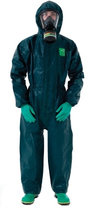 gr40-t-00-122 Microchem / AlphaTec 4000 Overall with hood and feet model 122 green