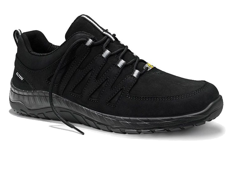Elten MADDOX black leather Low 929563 Berufshalbschuh ESD O2