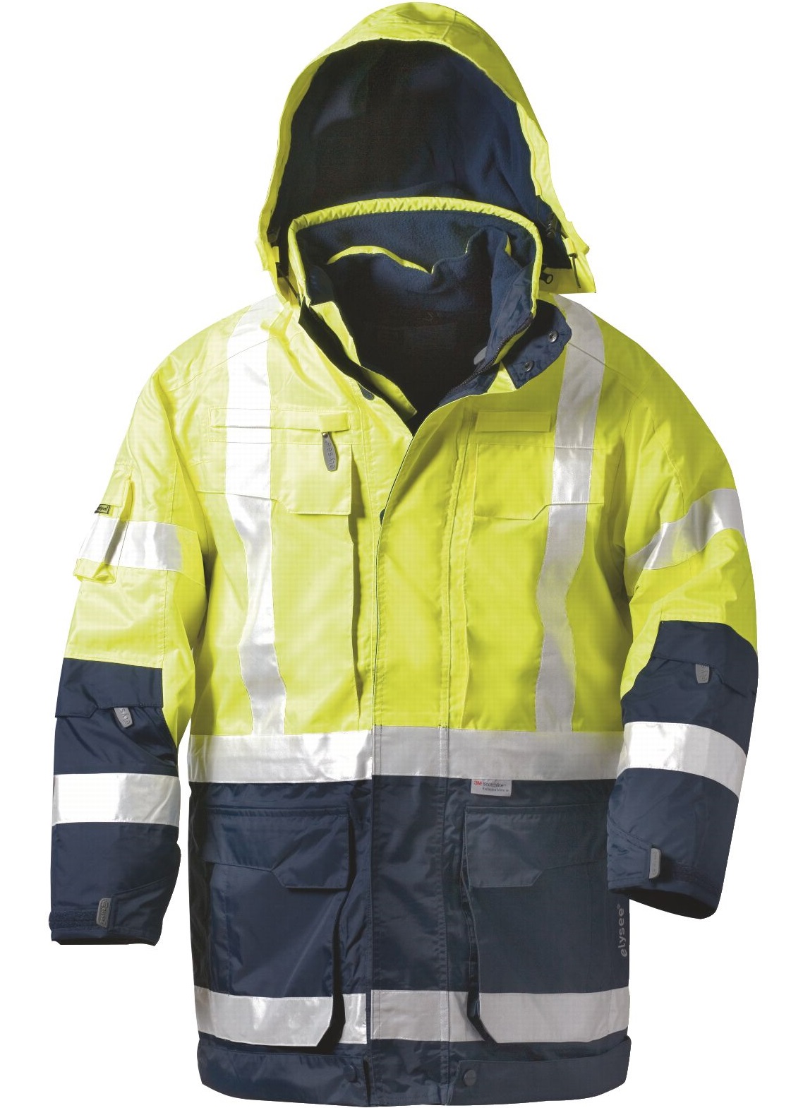 elysee 23421 JEKYLL 4-in-1-Warnschutz-Parka leuchtgelb/marine