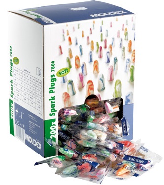 7800-1 MOLDEX Earplugs Spark Plugs 7800 Box a 200 Pair