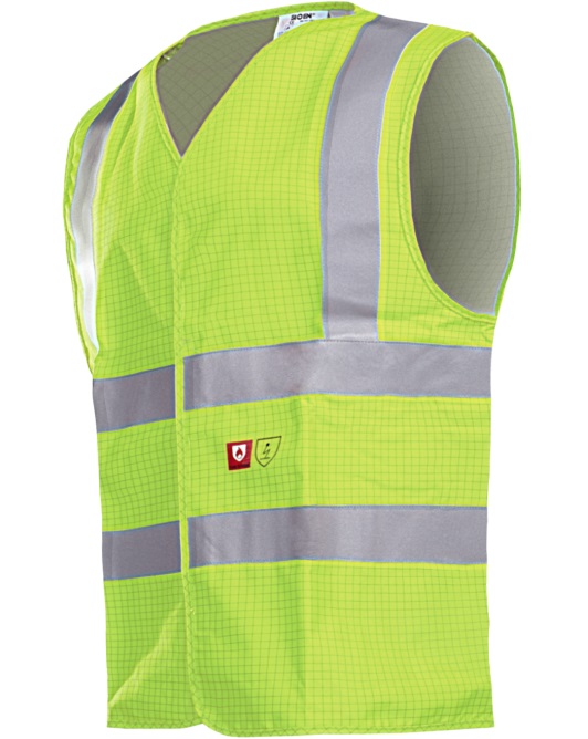 Sioen Hellisan 307AA2PX8 flammenhemmende antistatische Warnschutz-Weste