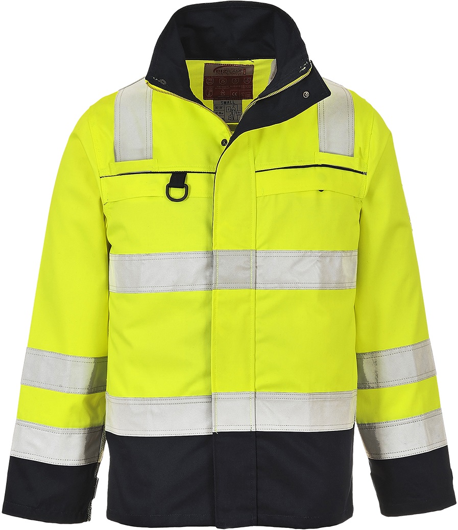 FR61YNR Portwest Bizflame FR61 Multinorm warning jacket bright yellow marine