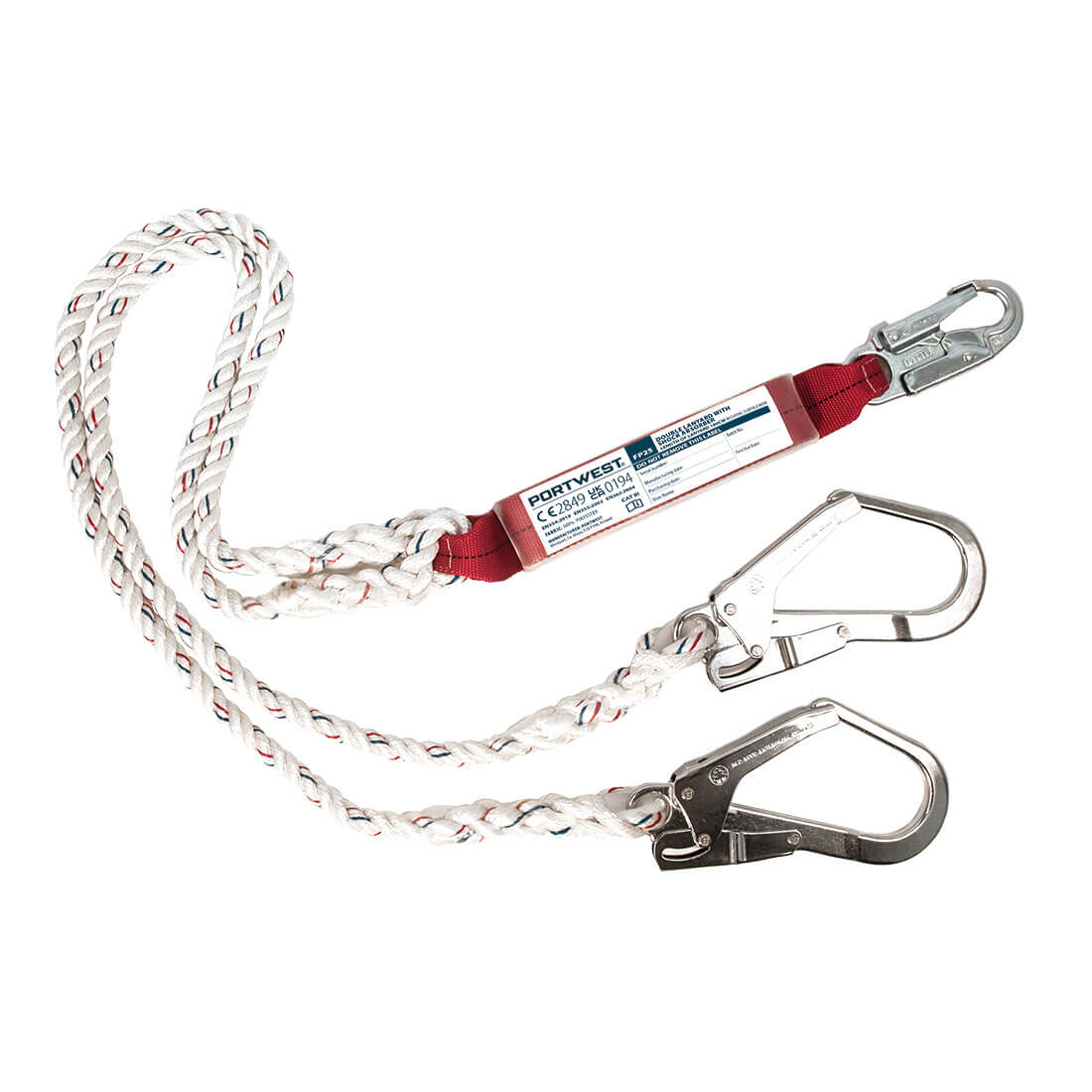 FP25WHR Portwest FP25 - Double lanyard with BFD