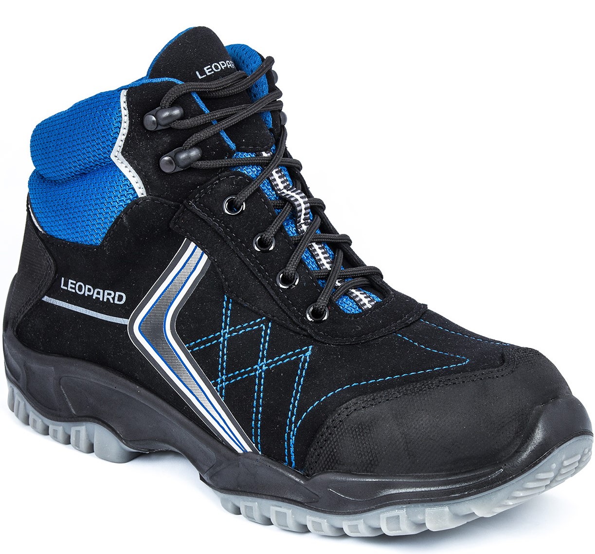 01428 Leopard 01428 Laced boot S3 black/blue