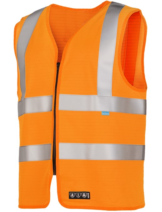 Sioen Bertrix 652AA2MF3 Flammenhemmende und antistatische Warnschutz-Weste