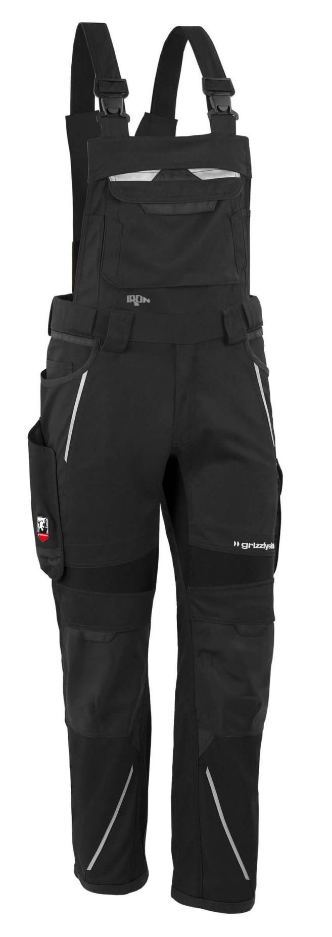 grizzlyskin Arbeitslatzhose "Grizzlyskin Iron" mit Reflexapplikationen