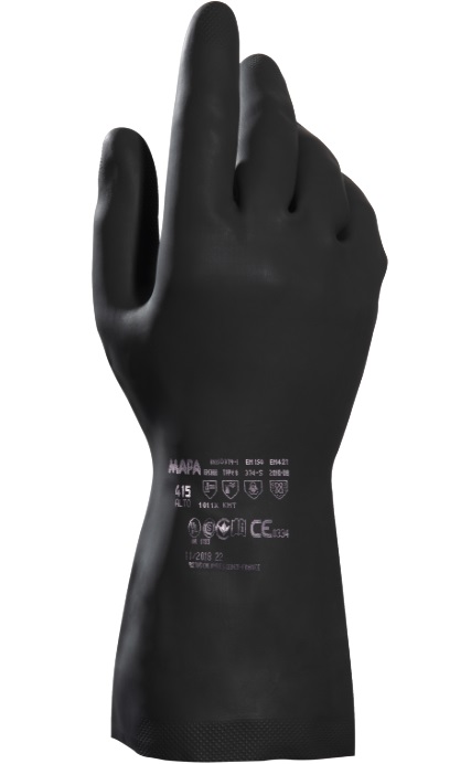 pictures Mapa Techni-Mix 415 Neoprene Latex Chemical Protective Gloves