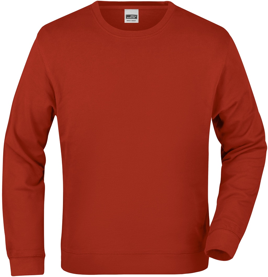 JN057_burgundy James & Nicholson JN057 Men Basic Sweat-Shirt in 11 colors