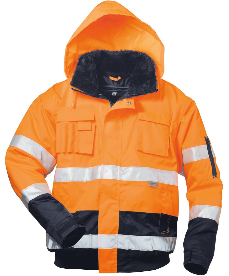 elysee 23559 VOLKER 4-in-1 Warnschutz-Pilotjacke leuchtorange-marine