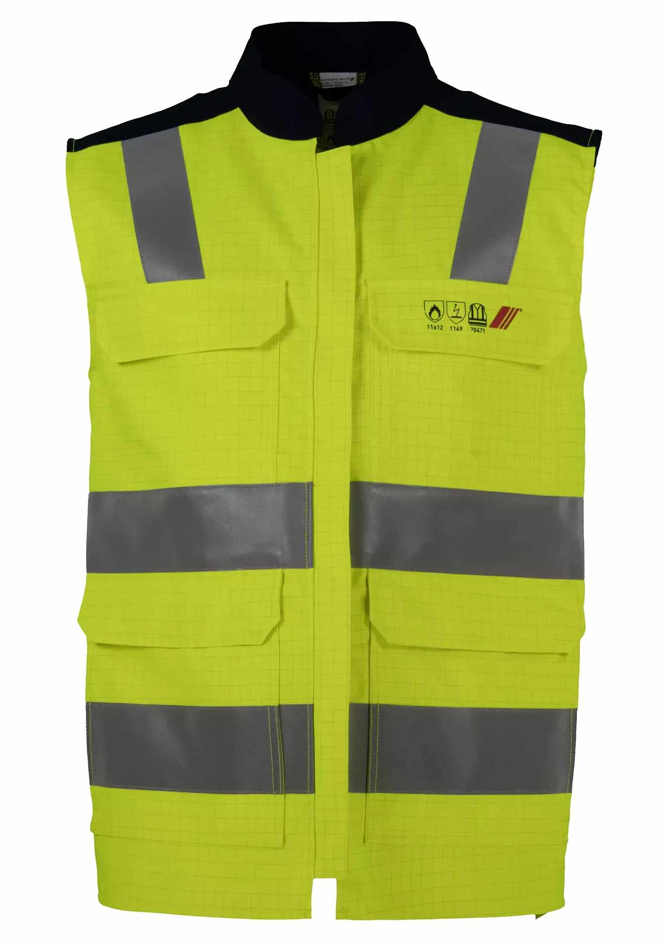 Asatex Multinorm Warnschutzweste HW-WESTE52 leuchtgelb-marine