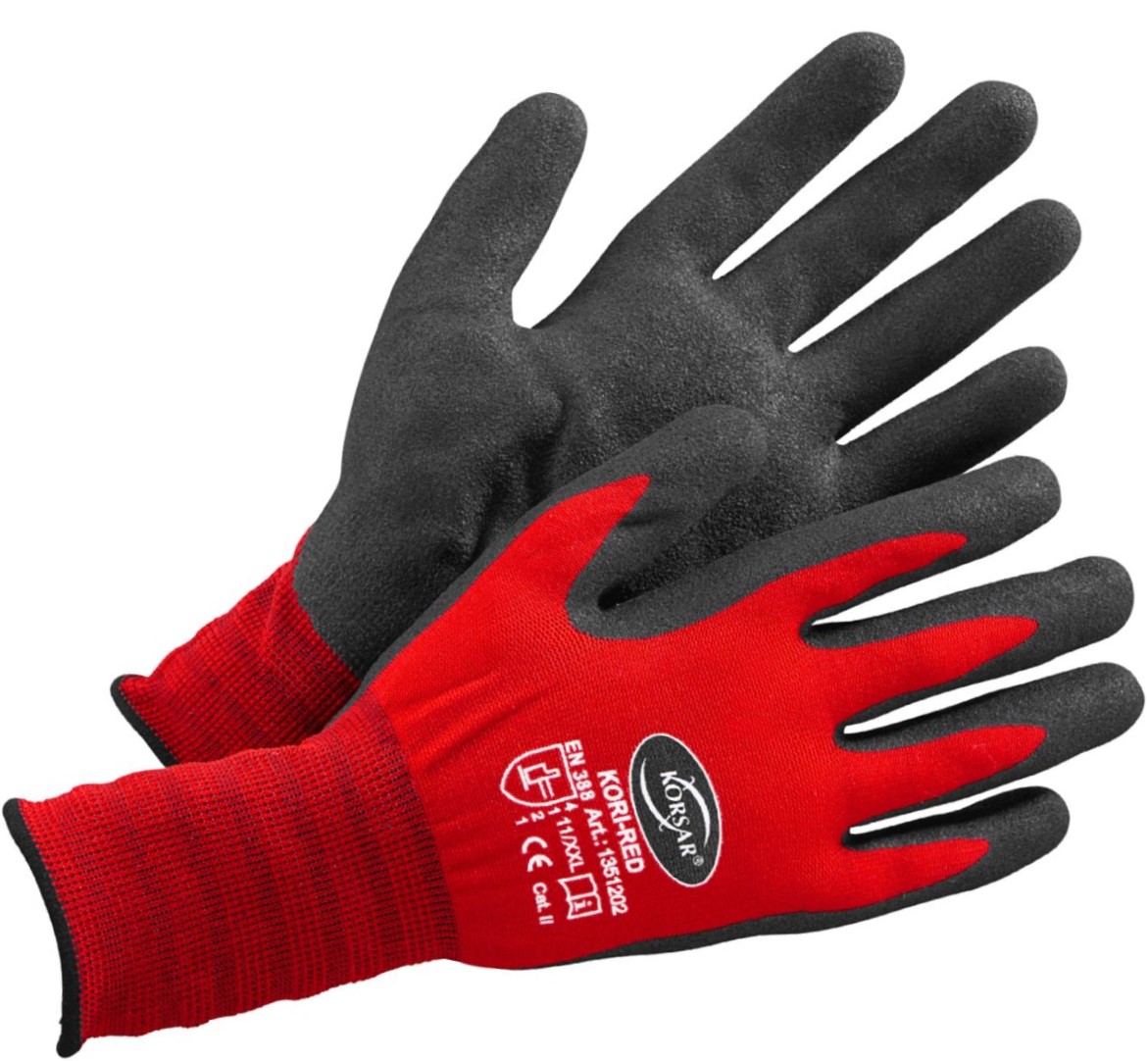 Korsar Kori-Red nitrile foam protective gloves