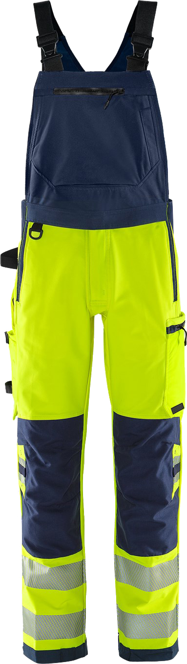 6174c98a2fa06aacea43fb9282609c15 Fristads 134190 High Vis Green Stretch-Latzhose Kl. 2 1031 GSTP