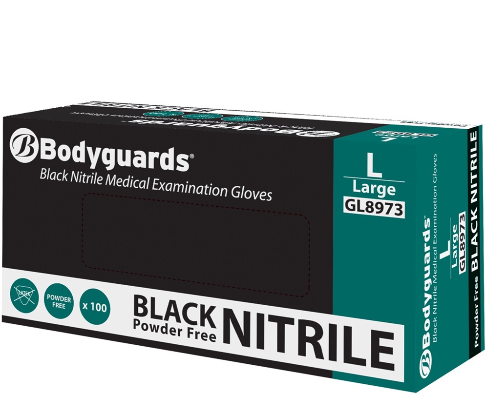 Polyco GL897 Black Nitrile Einwegschutzhandschuhe