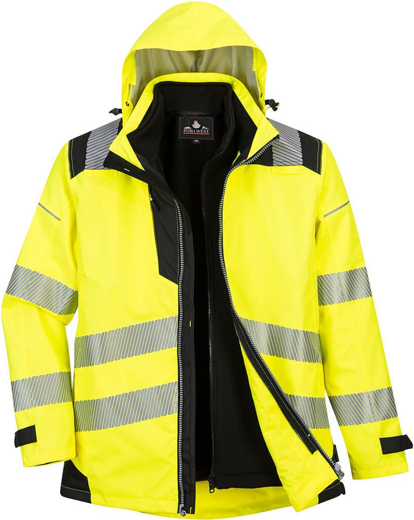 PW365YBR Portwest PW365 PW3 high-visibility 3-in-1 jacket