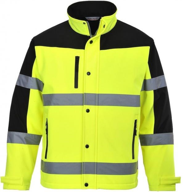 Portwest S429 Warning protection softshell jacket bright yellow-black