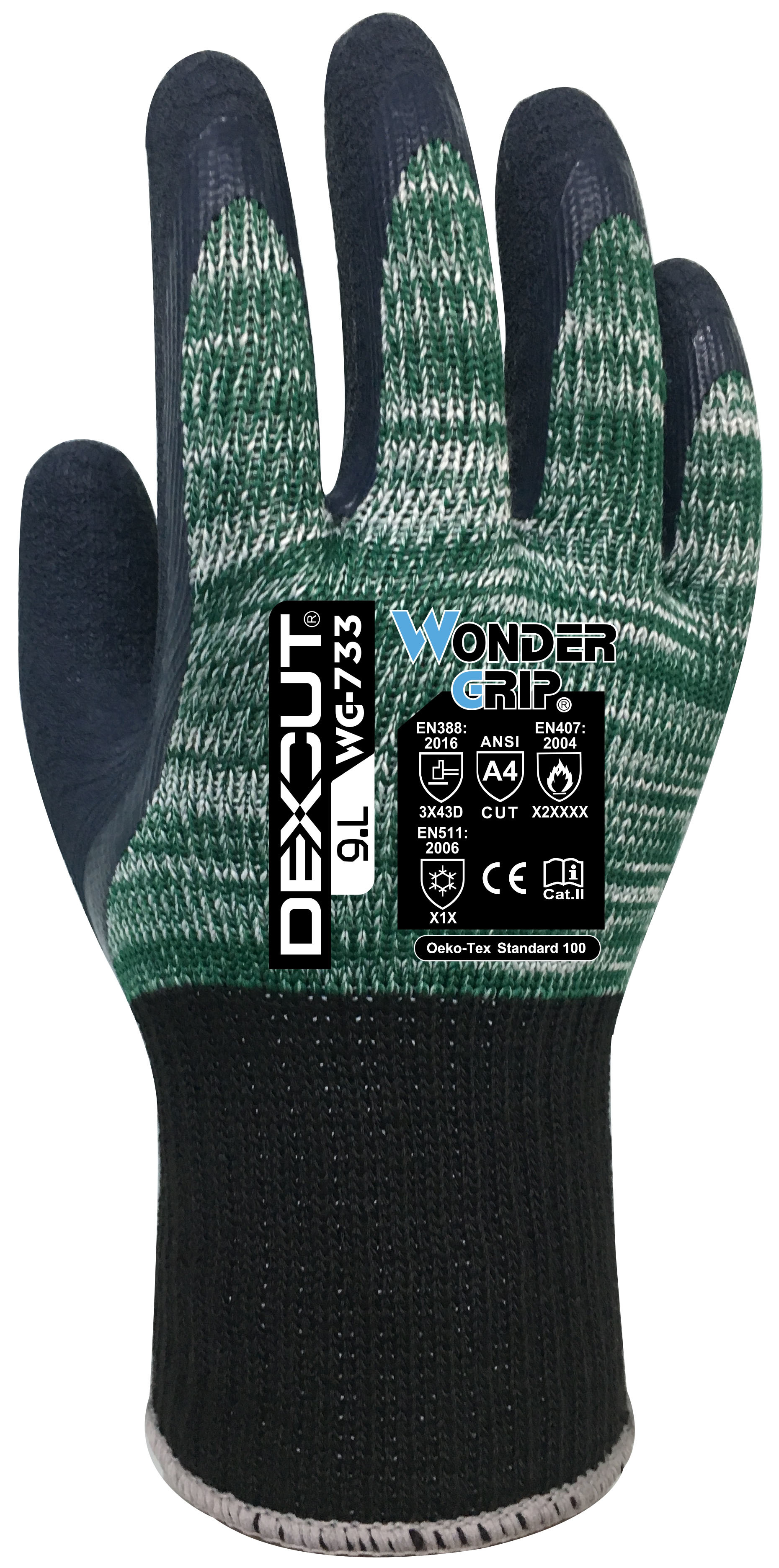Wonder Grip WG-733 Dexcut Latex-Schnittschutzhandschuhe Level D